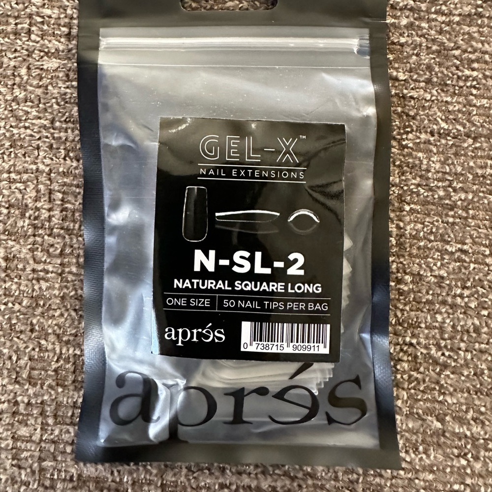 NATURAL SQUARE LONG REFILL(50 tips per bag) N-SL-2